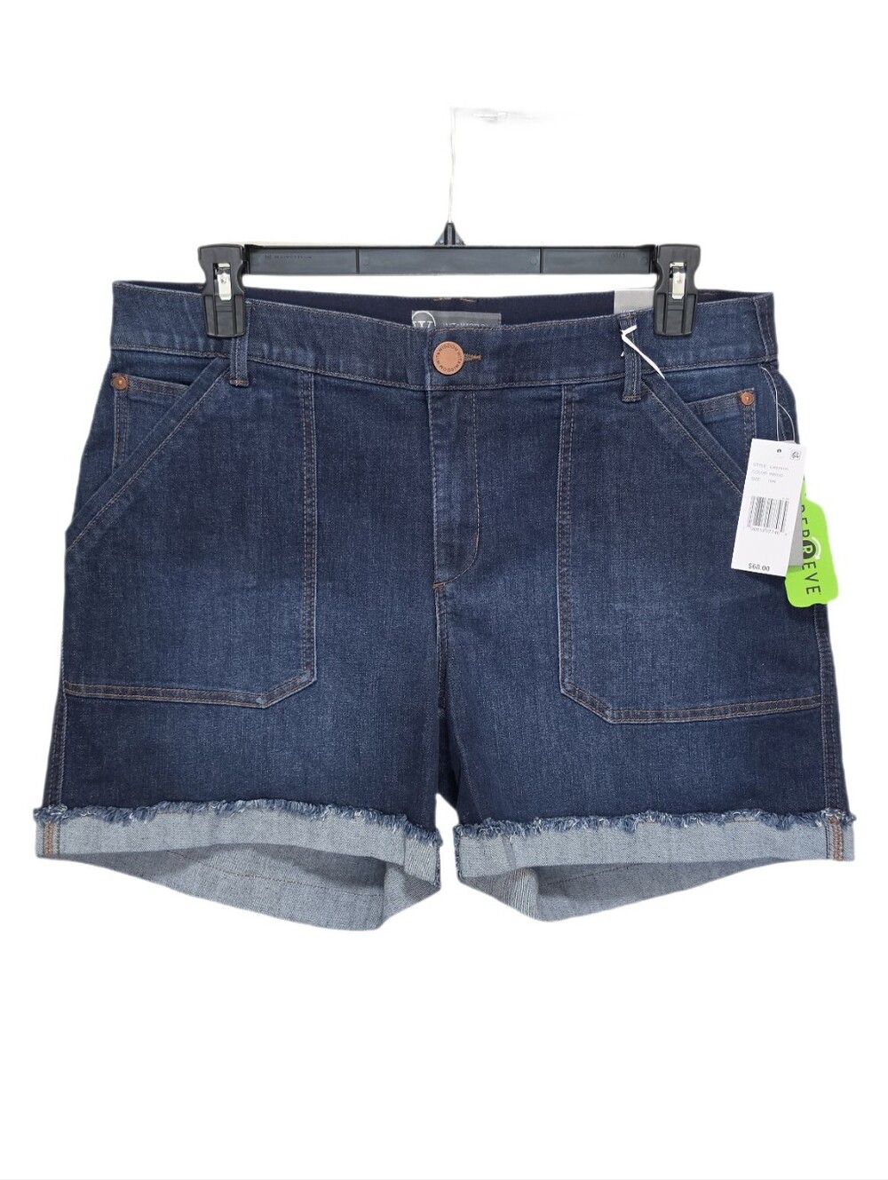 Wit & Wisdom Plus Size Utility Denim Shorts High Rise Ab Solution Indigo 16W